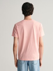 GANT Pink 100% Cotton Shield Logo T-Shirt - Image 2 of 5