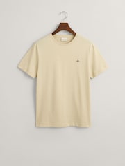 GANT Cream 100% Cotton Shield T-Shirt - Image 4 of 4