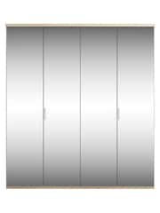 Wiemann Peyton Rustic Oak Mirror Semi Fitted 4 Door Wardrobe - Image 2 of 4