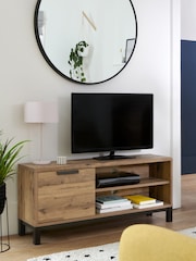 Dark Bronx Up to 50 inch Oak Effect TV Unit - Image 1 of 9
