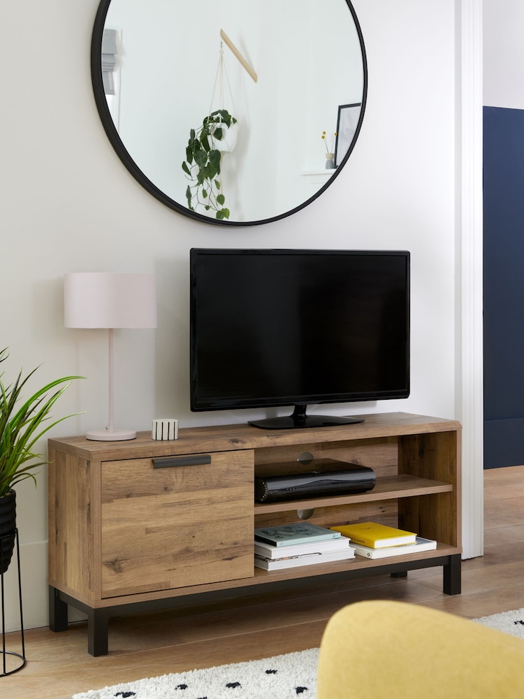 Dark Bronx Up to 50 inch Oak Effect TV Unit - Image 1 of 9