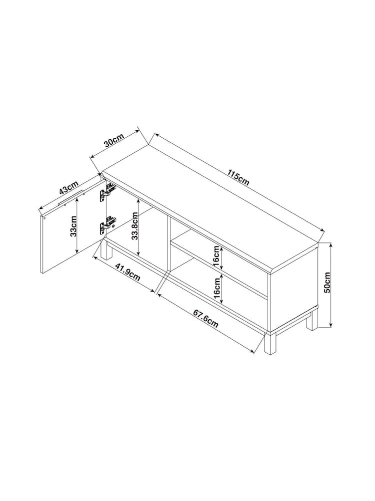 Dark Bronx Up to 50 inch Oak Effect TV Unit - Image 2 of 9
