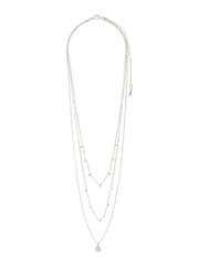 PILGRIM Silver Tone Chayenne Recycled Layered Crystal Necklace - Image 2 of 3