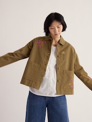 Seasalt Cornwall Green Porth Embroidered Jacket - Image 3 of 5