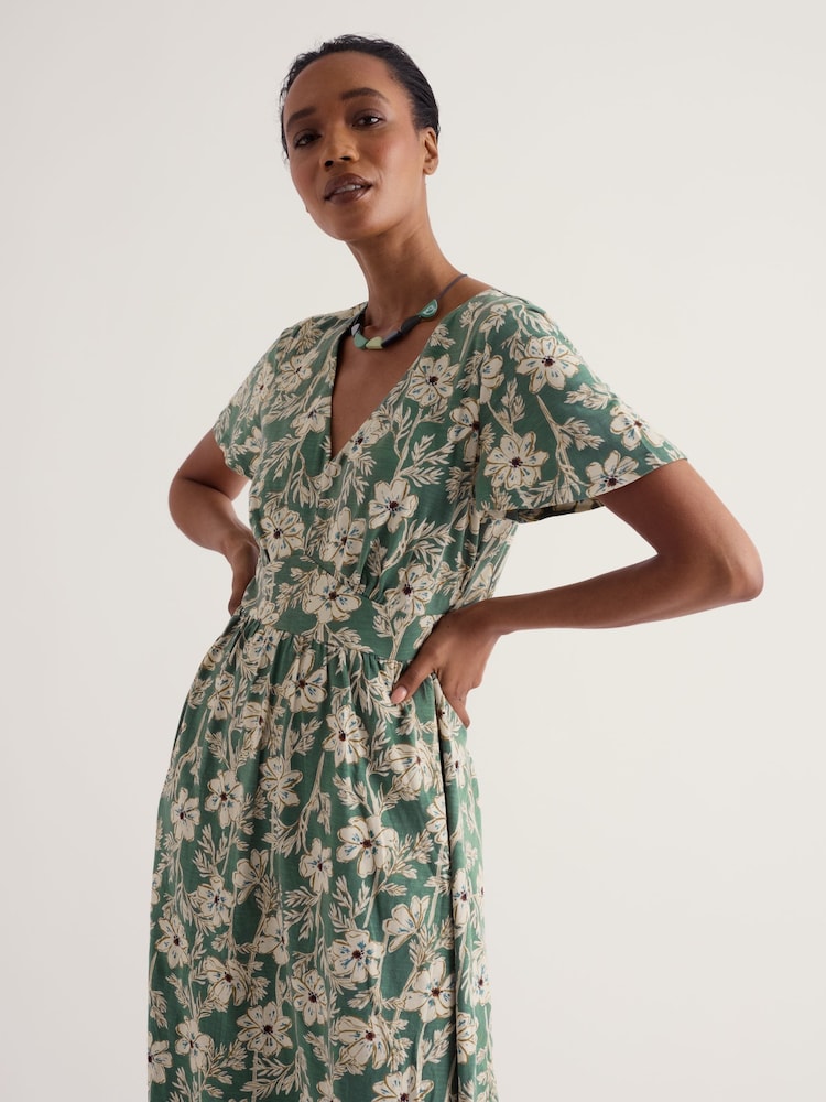 Seasalt Cornwall Green Chateaux Dress - Image 2 of 5 Seasalt Cornwall Green Chateaux Dress - Image 2 of 5