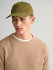 GANT Cream 100% Cotton Pique Crew Neck Jumper - Image 3 of 4