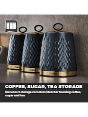 Tower Set of 3 Blue Empire Canisters - Image 1 of 5