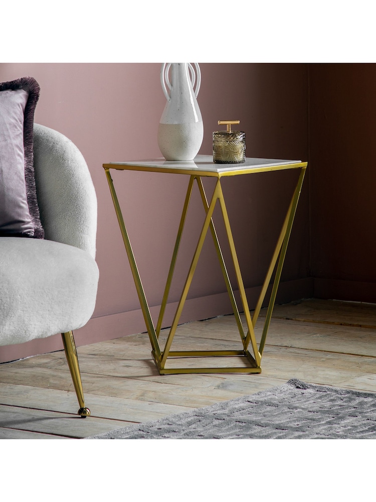 Gallery Home Gold Hayward Side Table - Image 1 of 3