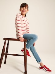 Joules Harbour Pink Striped Long Sleeve Jersey Top - Image 3 of 5
