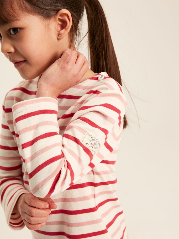 Joules Harbour Pink Striped Long Sleeve Jersey Top - Image 5 of 5 Joules Harbour Pink Striped Long Sleeve Jersey Top - Image 5 of 5