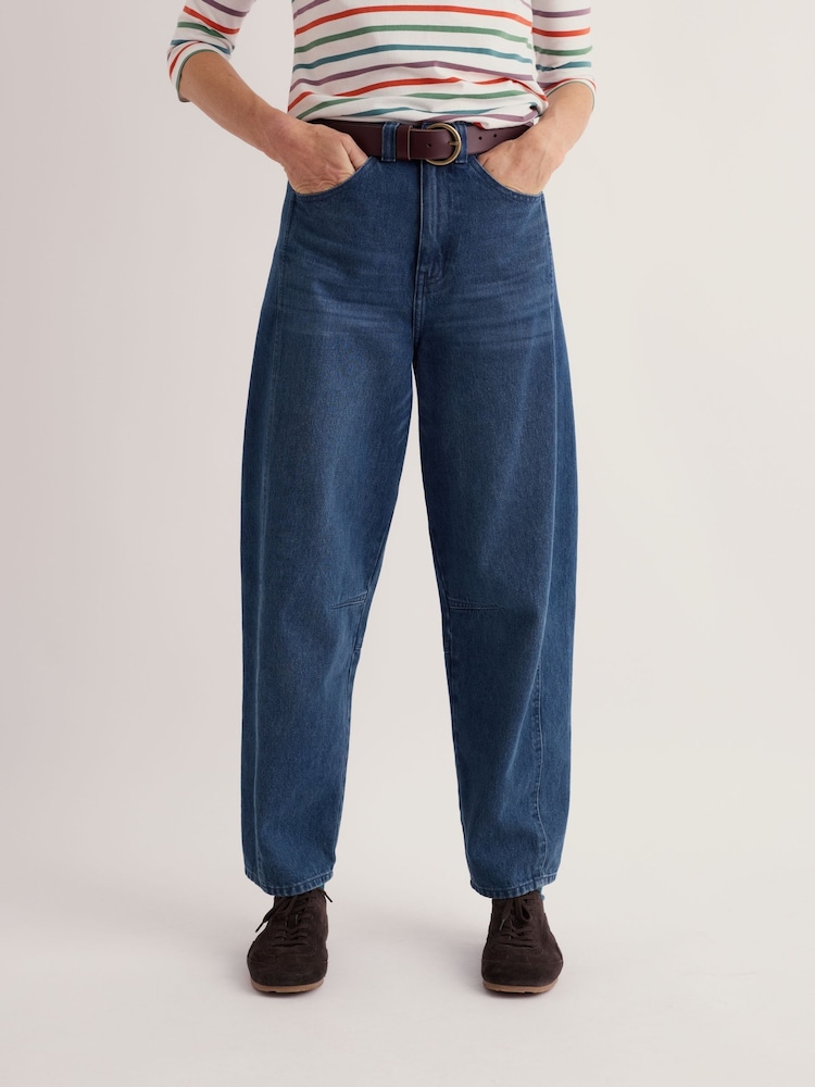 Seasalt Cornwall Mid Wash Blue Petite Boatyard Jeans - Image 2 of 5