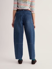 Seasalt Cornwall Mid Wash Blue Petite Boatyard Jeans - Image 3 of 5