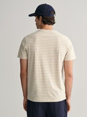 GANT Natural Striped 100% Cotton T-Shirt - Image 2 of 5