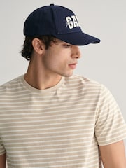 GANT Natural Striped 100% Cotton T-Shirt - Image 4 of 5