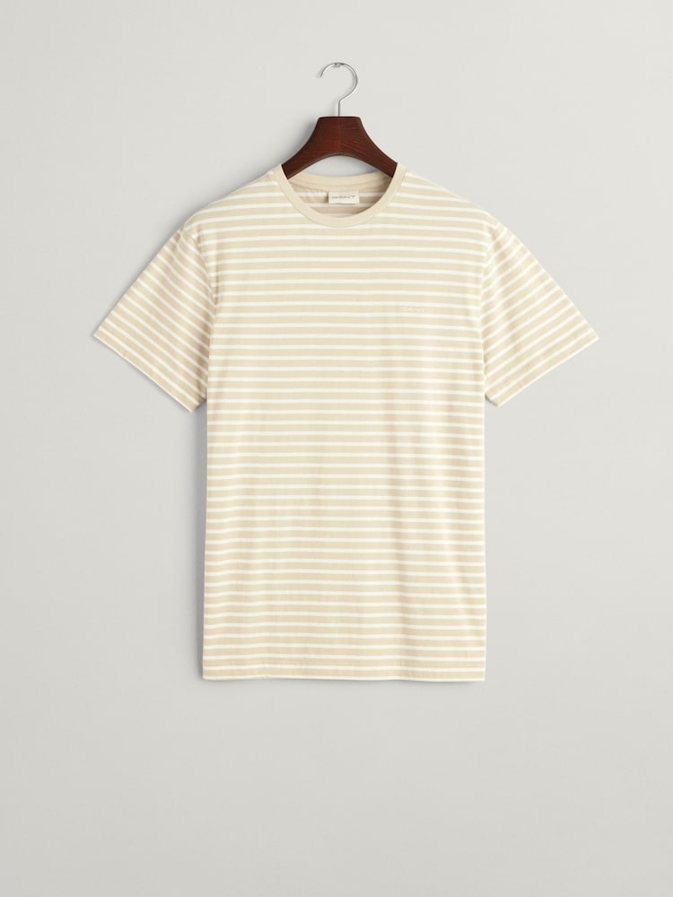 GANT Natural Striped 100% Cotton T-Shirt - Image 5 of 5