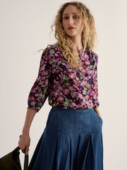 Seasalt Cornwall Pink Willow Path Top - Image 1 of 5
