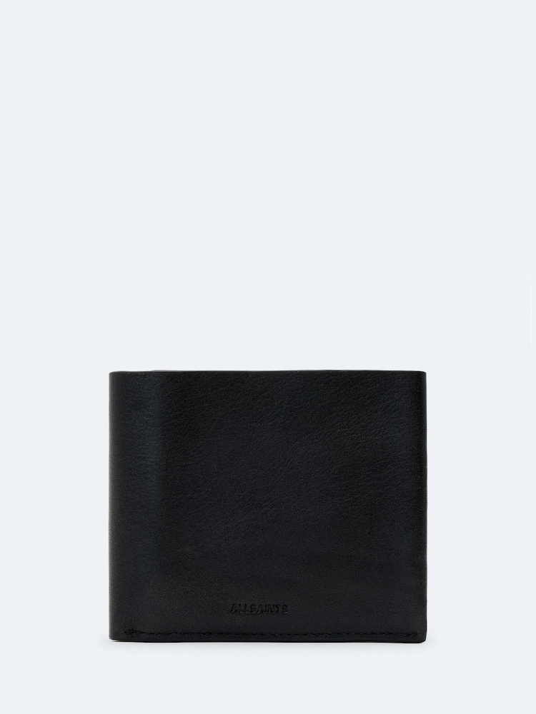 AllSaints Black Axis Wallet - Image 1 of 2