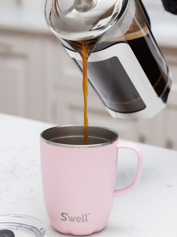 S’well Blush Pink 350ml Travel Mug with Handle - Image 4 of 4