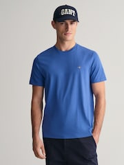 GANT Light Blue 100% Cotton Shield Logo T-Shirt - Image 1 of 4