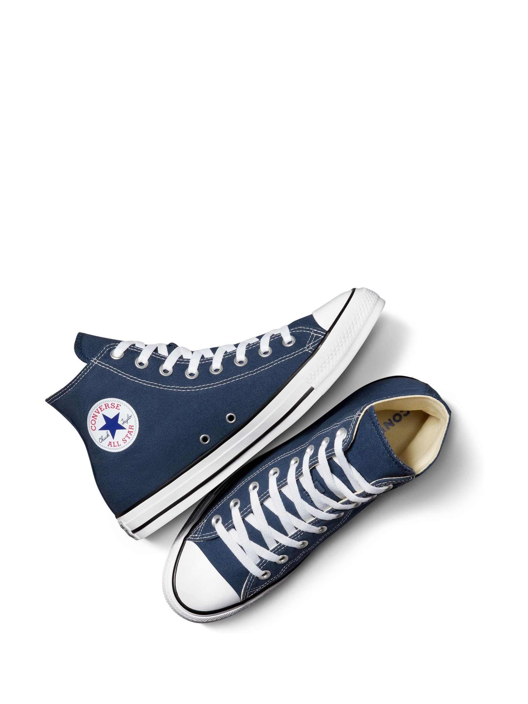 Navy blue leather converse 2025