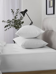 White Cool Touch 200 Thread Count Deep Fitted Bed Sheet - Image 1 of 2