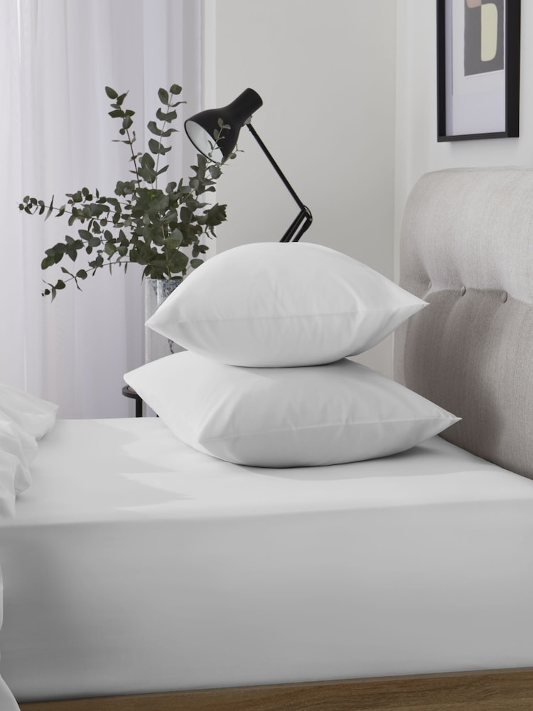 White Cool Touch 200 Thread Count Deep Fitted Bed Sheet - Image 1 of 2