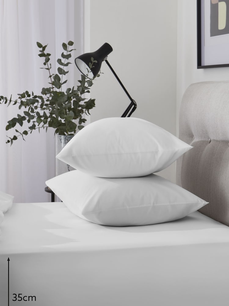 White Cool Touch 200 Thread Count Deep Fitted Bed Sheet - Image 2 of 2