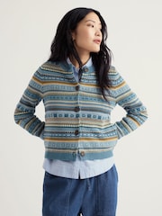 Seasalt Cornwall Blue Cove Cottage Cardigan - Image 2 of 5