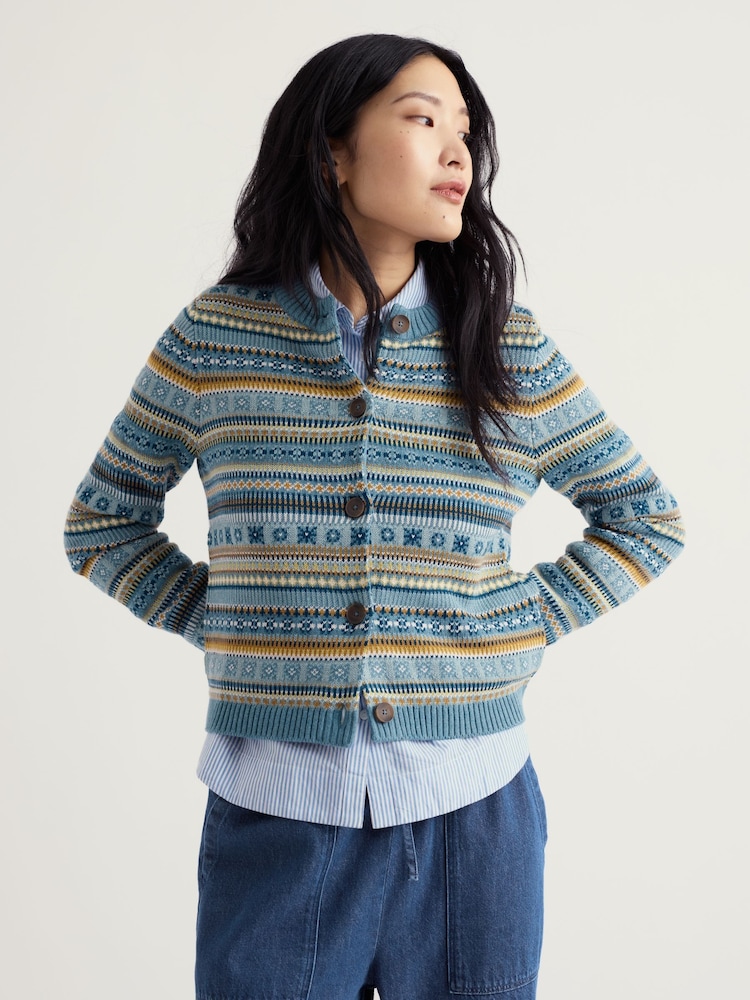 Seasalt Cornwall Blue Cove Cottage Cardigan - Image 2 of 5