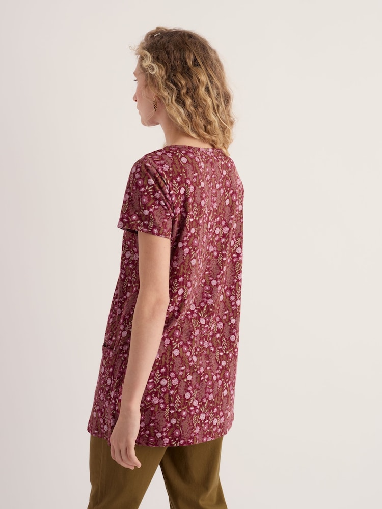 Seasalt Cornwall Red Busy Lizzy Tunic - Image 2 of 5 Seasalt Cornwall Red Busy Lizzy Tunic - Image 2 of 5
