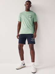 Lyle & Scott Green Racquet Club Graphic Print 100% Cotton T-Shirt - Image 2 of 5