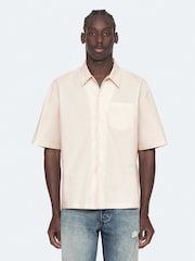 AllSaints White Maddox Short Sleeve Crew Neck Shirt - Image 1 of 8