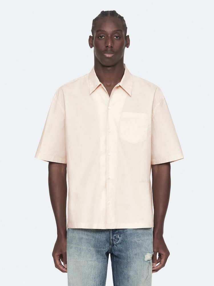 AllSaints White Maddox Short Sleeve Crew Neck Shirt - Image 1 of 8