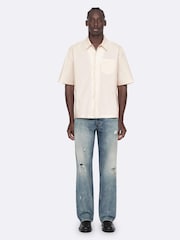 AllSaints White Maddox Short Sleeve Crew Neck Shirt - Image 3 of 8