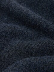 Navy Blue Knitted Wide Leg Joggers - Image 6 of 7