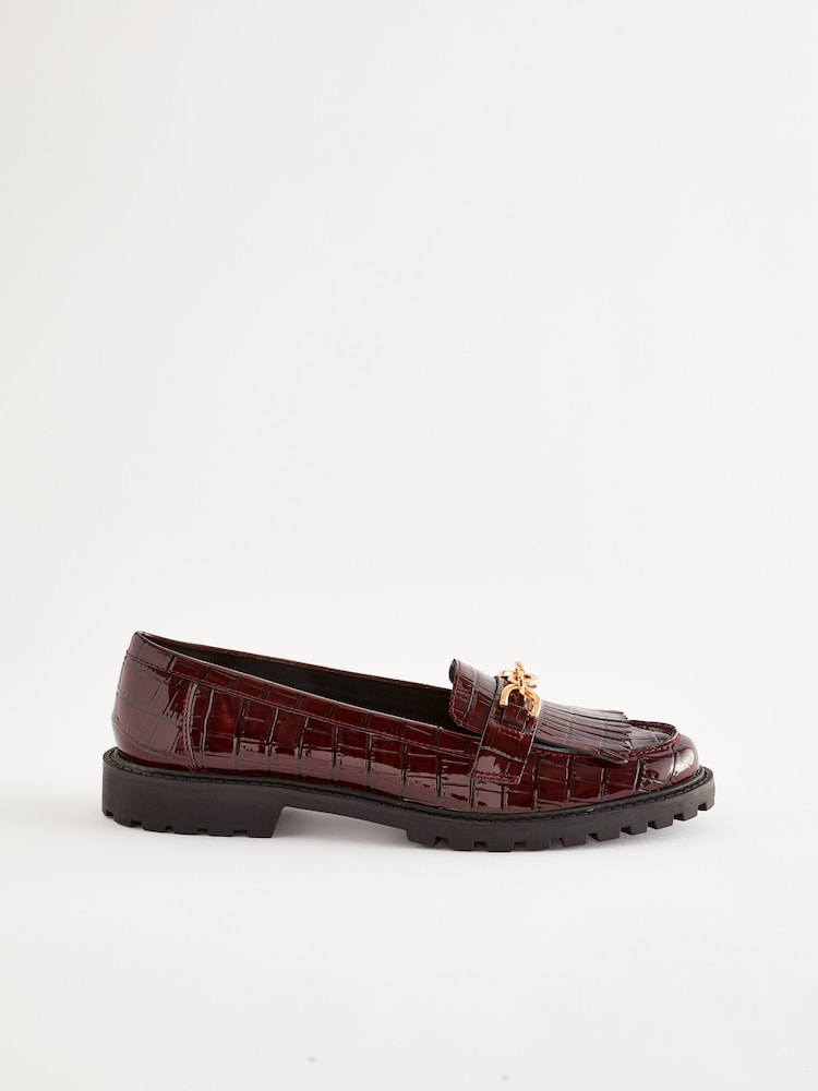 Rouge baie - Mocassins Forever Comfort® avec bordure de chaîne - Image 4 of 7