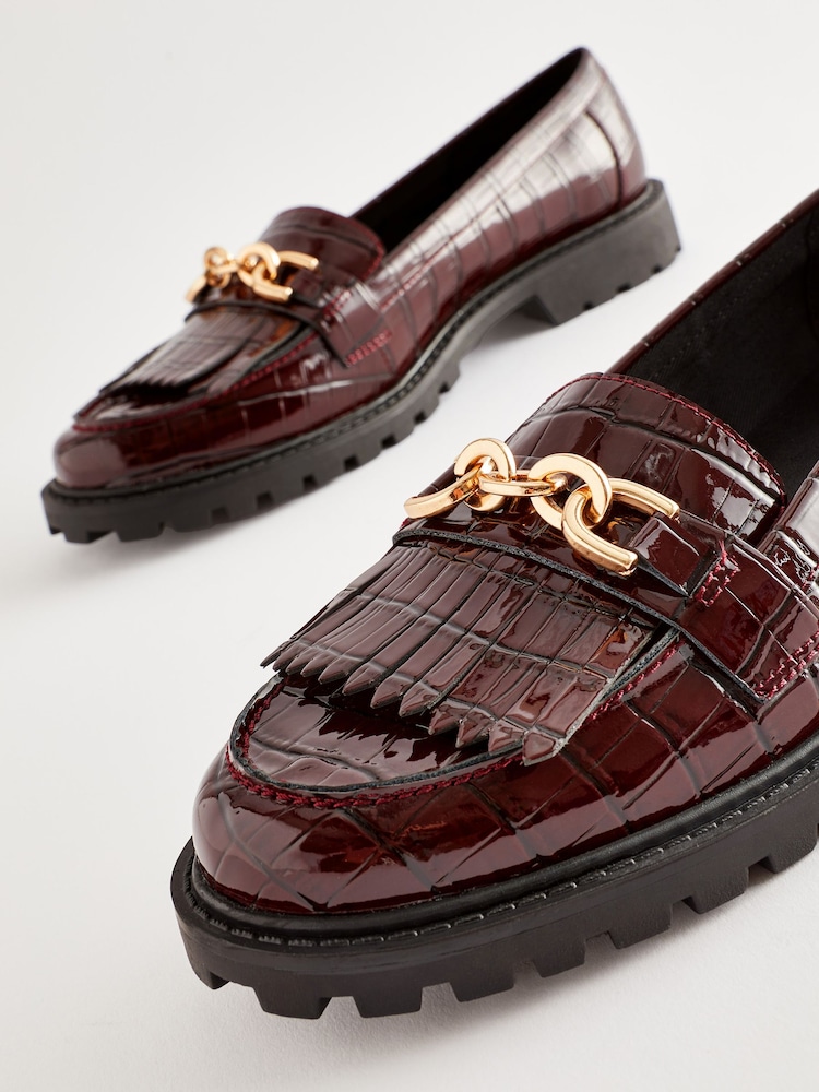 Rouge baie - Mocassins Forever Comfort® avec bordure de chaîne - Image 5 of 7