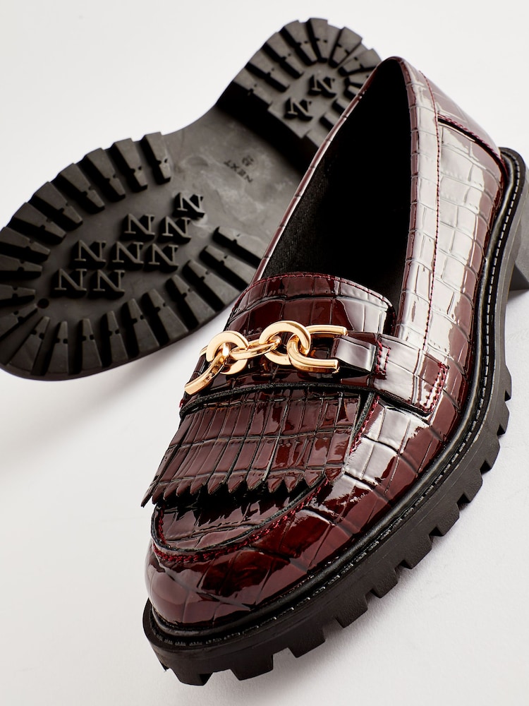 Rouge baie - Mocassins Forever Comfort® avec bordure de chaîne - Image 6 of 7