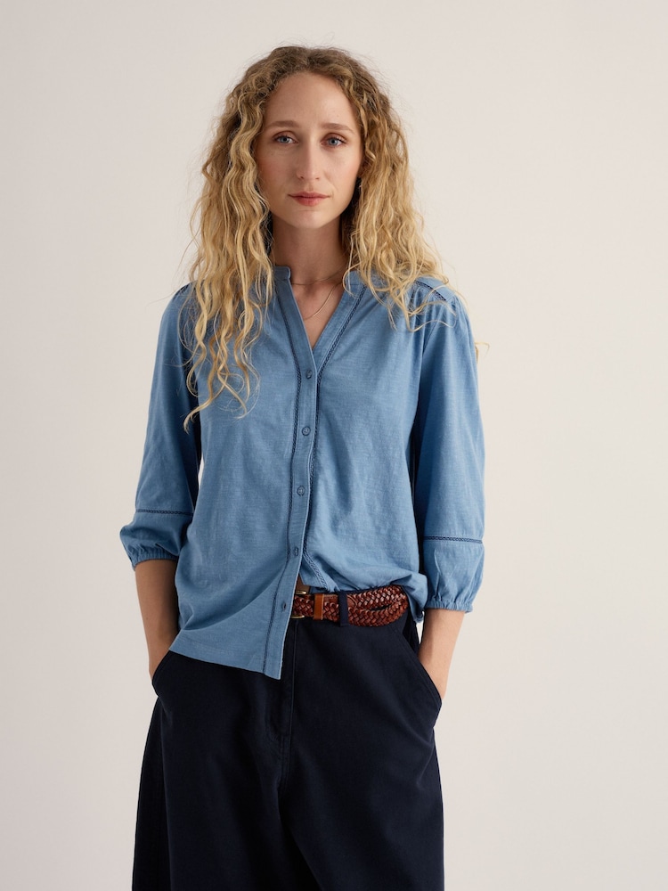 Seasalt Cornwall Blue Borlowen Top - Image 1 of 5