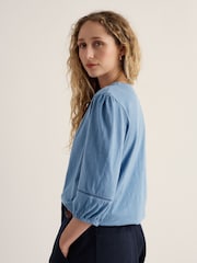 Seasalt Cornwall Blue Borlowen Top - Image 2 of 5