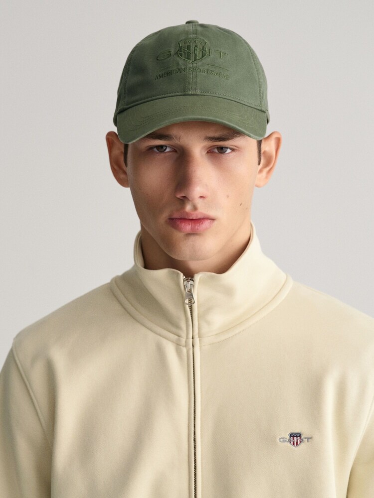GANT Green 100% Cotton Shield Cap - Image 1 of 3