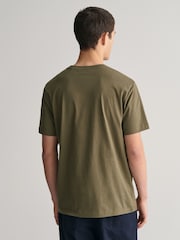 GANT Green 100% Cotton Embroidered Archive Shield T-Shirt - Image 2 of 5