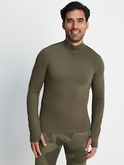 Tog 24 Green Snowdon Thermal Quarter Zip Saga T-Shirt - Image 1 of 7