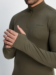 Tog 24 Green Snowdon Thermal Quarter Zip Saga T-Shirt - Image 5 of 7