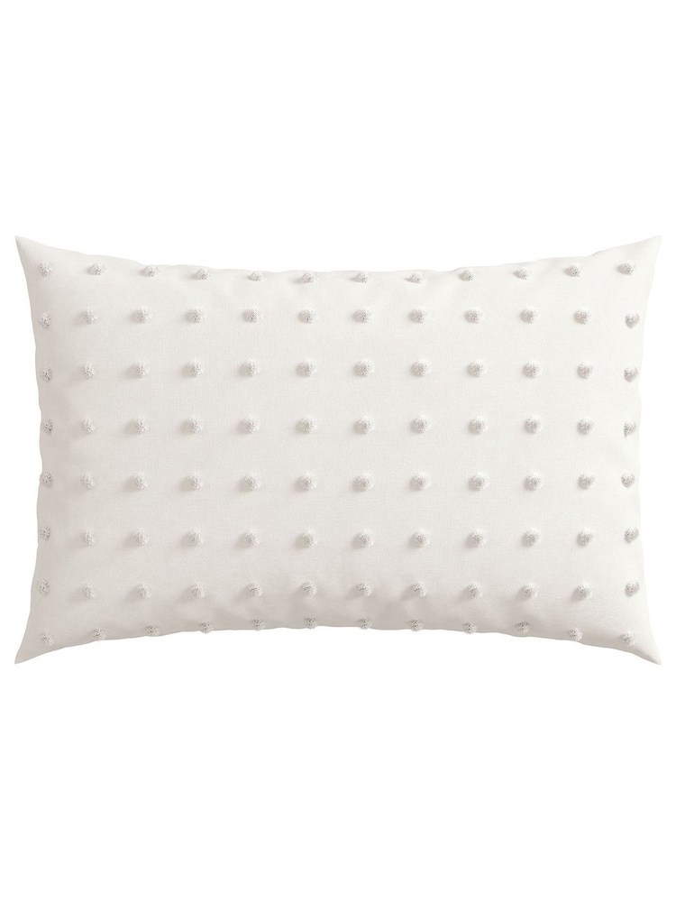 Helena Springfield White Tufted Spot Duvet Cover and Pillowcase Set - Image 4 of 4
