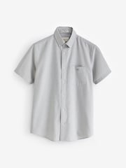 GANT Green Regular Fit Oxford Short Sleeve 100% Cotton Shirt - Image 5 of 5