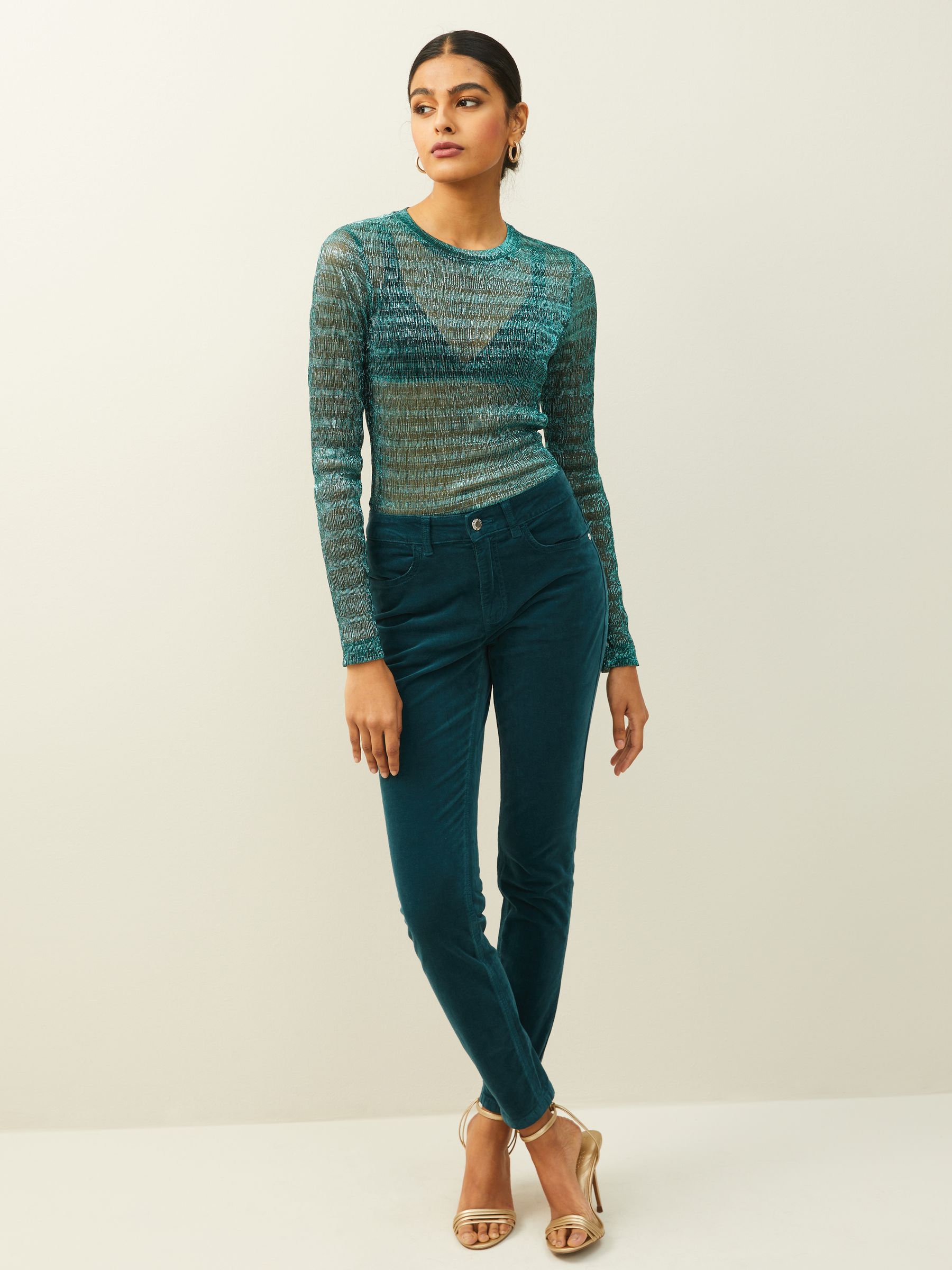 Stretch velvet skinny jeans outlet