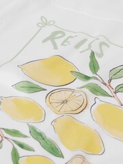 Reiss Ecru Sorento Senior Printed Cuban Collar Short Sleeve Shirt - Image 6 of 6