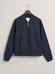 GANT Blue Lightweight Water Repellent Cotton Mix Bomber Jacket - Image 6 of 6