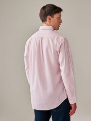 GANT Pink Regular Fit Striped Oxford Stretch Shirt - Image 2 of 4